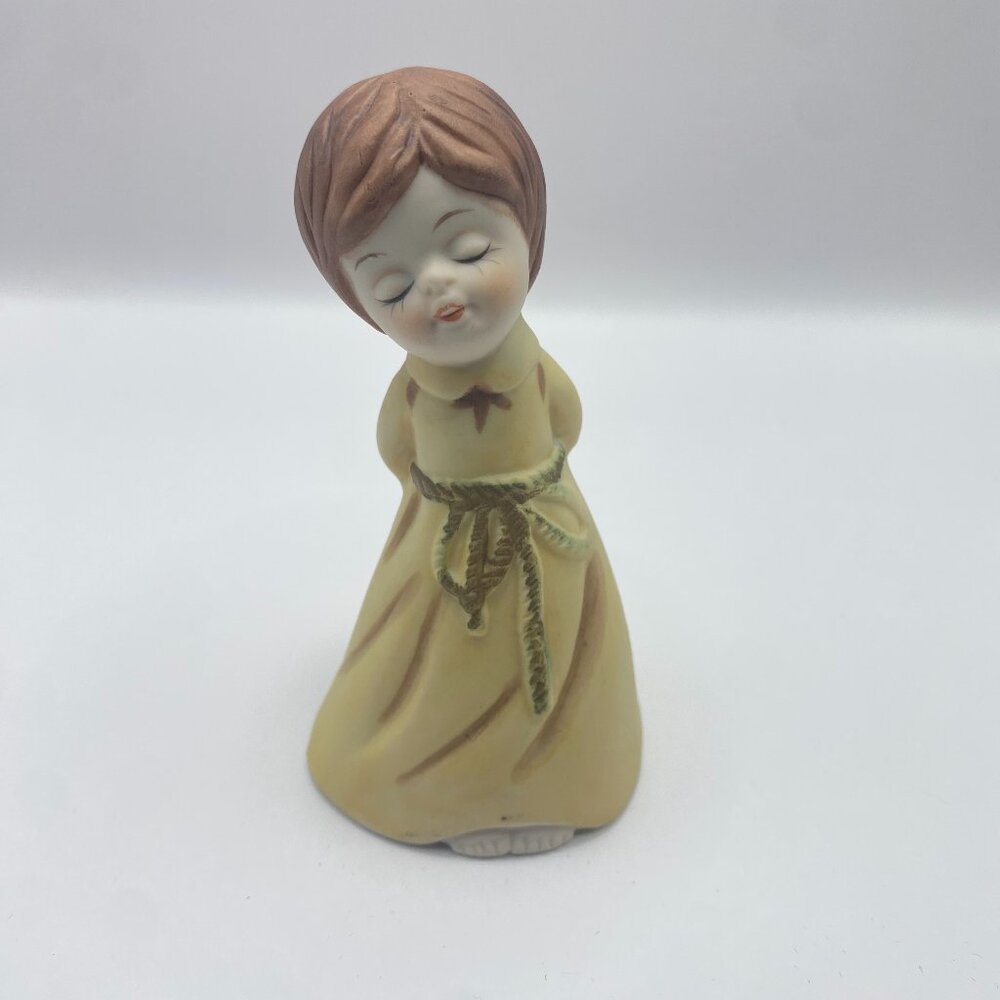 Vintage Jasco Angel 1978 Merri Bells Handcrafted Porcelain Bisque Figurine
